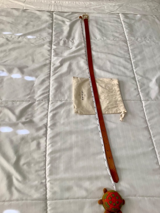 Sezane Livie Belt Polished Camel, Size 75 NWOT